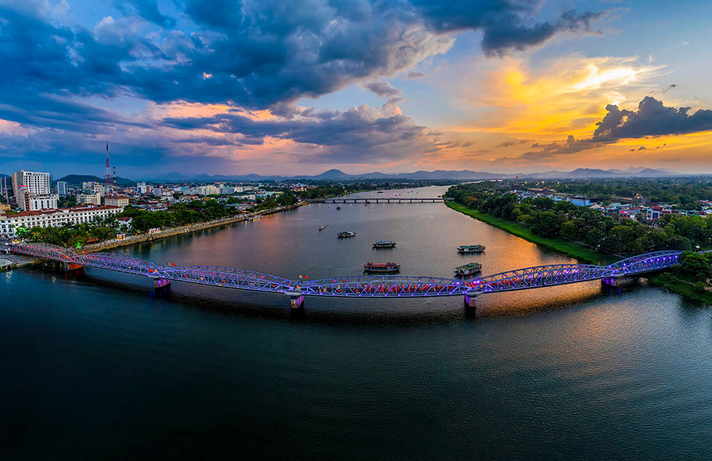 Golden hour peace in reborn Huế